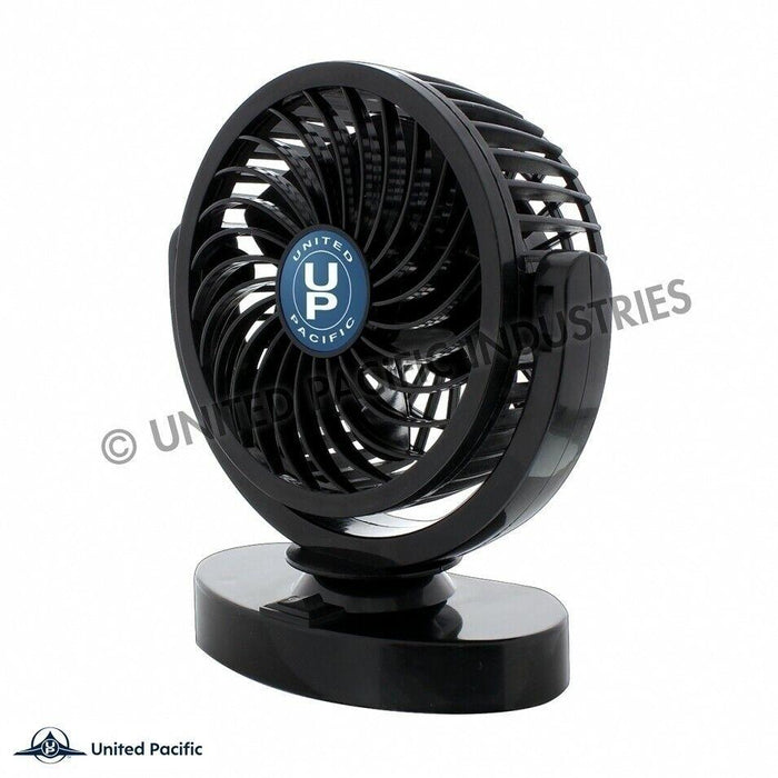 Black mini cooling fan turbo 12 volt 360 truck cigarette lighter plug up-40847 UNIVERSAL
