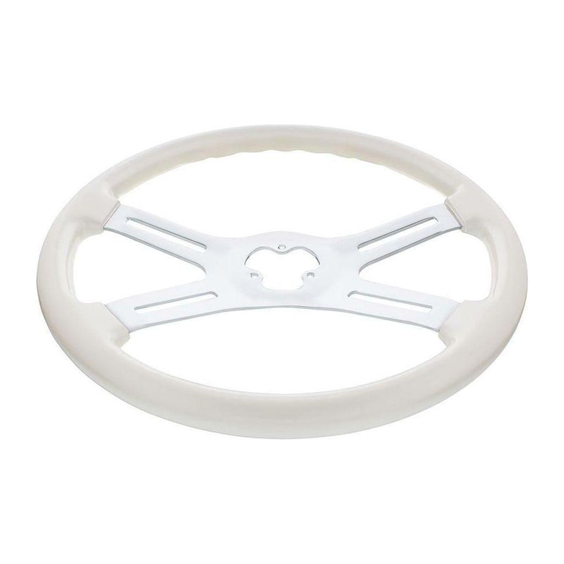 universal 18" Vibrant Color 4 Spoke truck Steering Wheel Pearl White up-88283 new UNIVERSAL Light Gray