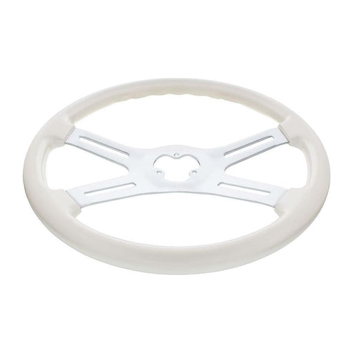 Light Gray universal 18" Vibrant Color 4 Spoke truck Steering Wheel Pearl White up-88283 new UNIVERSAL