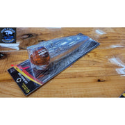 Glass lens watermelon chrome die cast housing dark amber #93703 watermelon glass lens Dim Gray