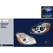 Chrome Projection Headlight LED halo Light  2013-2021 Kenworth T680 LIGHTING DRIVER SIDE,PASSENGER SIDE Midnight Blue