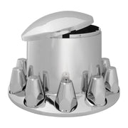 40144 Peterbilt Kenworth universal hub Covers 33mm screw-on Chrome Plastic Semi 40144 UNIVERSAL Gray