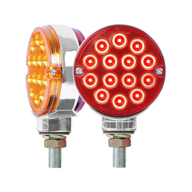 75190 3" DOUBLE FACE PEARL LED Popsicle LIGHT red/yellow amber turn signal #75190 LIGHTING Brown