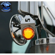 Shift watermelon turn signal brackets only, angled, w/logo stainless universal sold in pairs 2pc  #sp-172038 universal Dark Slate Gray