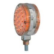 4" DOUBLE FACE PEARL LED PEDESTAL Popsicle LIGHT clear yellow/yellow turn signal 78362 LIGHTING Rosy Brown