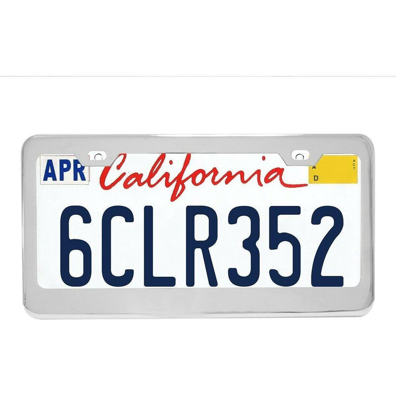 license plate frame stainless car truck semi auto universal vehicle new polished 60445 UNIVERSAL Lavender