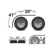80" HEAVY DUTY STRAIGHT DROP 14 GA. HALF FENDER MOUNT KIT #TRX-SPC14 HALF FENDERS Dark Slate Gray