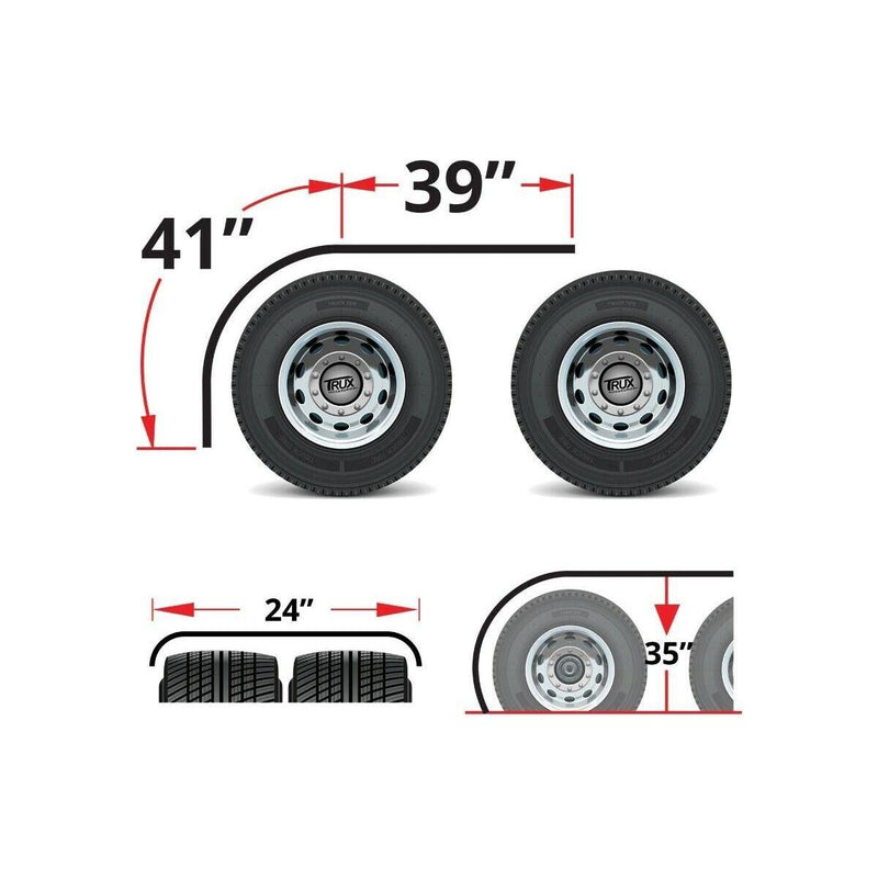 80" HEAVY DUTY STRAIGHT DROP 14 GA. HALF FENDER MOUNT KIT #TRX-SPC14 HALF FENDERS Dark Slate Gray