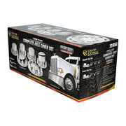 chrome hub cover axle kit 33mm truck push-on semi front rear set pointed #40233 UNIVERSAL Light Gray