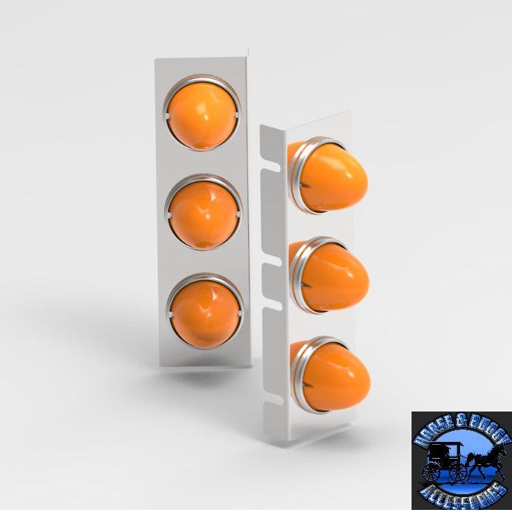 3 WATERMELON Kenworth Air Cleaner Light Bar, (mount only) Front (15") SHIFT #170662 kenworth air cleaner Light Gray