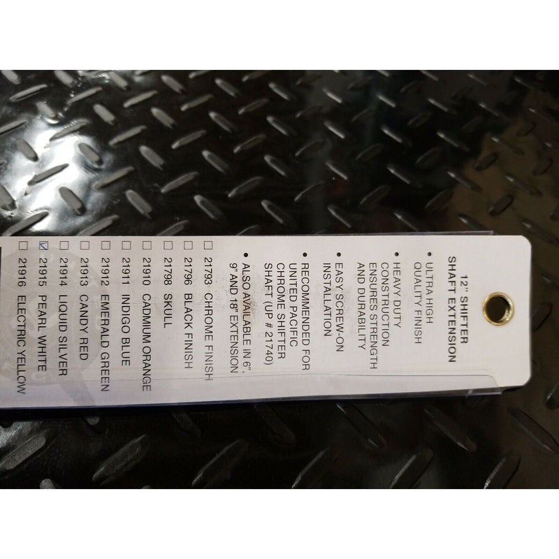 12" white shifter extension extender 1/2" thread universal #21915 universal Black