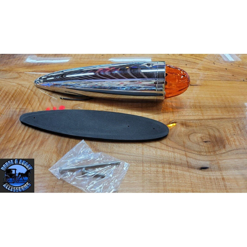 Glass lens watermelon chrome die cast housing dark amber #93703 watermelon glass lens Rosy Brown