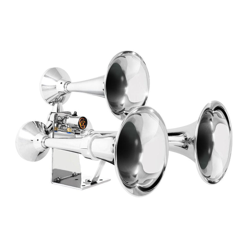 69991 Grand General train horn 3 trumpet chromed brass UNIVERSAL Light Gray