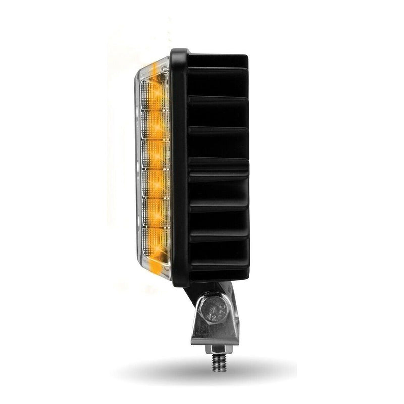 TLED-U118 trux 4.25" SQUARE STROBE SERIES SPOT LED WORK LAMP WITH AMBER STROBE Work light Black