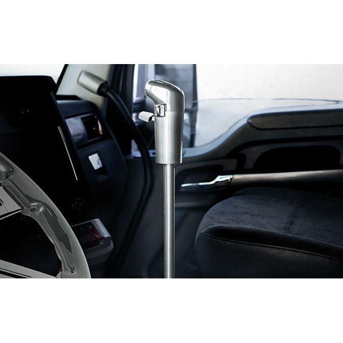 9" chrome shifter gear extension peterbilt car truck kenworth universal up-21795 UNIVERSAL Light Gray