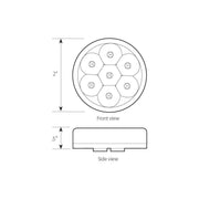 76542BP Pearl Series 2" LED Light, Red UNIVERSAL Lavender