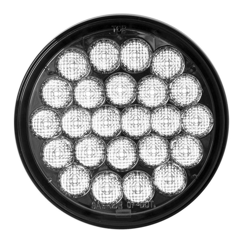 78277bp smoked white led 4" pearl driving light universal mount dot approved new 78277bp 4" ROUND Light Gray