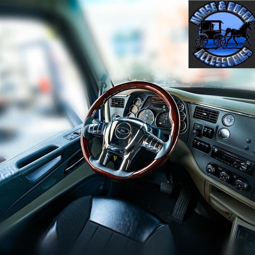 Dark Slate Gray up-88189 - [up-88036 pete] up-88191 18" Wood Steering Wheel For 2012-2021 Peterbilt 579 & 2013-2021 Kenworth kit steering