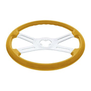 universal 18" Vibrant Color 4 Spoke truck Steering Wheel Electric Yellow up-88282 UNIVERSAL White Smoke