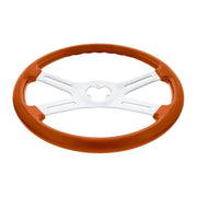 universal 18" Vibrant Color 4 Spoke truck Steering Wheel Cadmium Orange #88279 UNIVERSAL White Smoke
