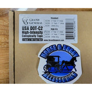 PREMIUM HI VIZ DOT-C2 CONSPICUITY TAPE IN RED & WHITE 150′ ROLL #92296 UNIVERSAL Dim Gray