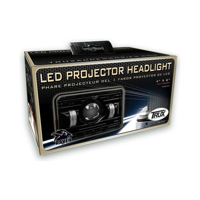 TLED-H73 4″ x 6″ LED Projector Headlight – Low Beam | 1300 Lumens 4"X6" HEADLIGHT Black