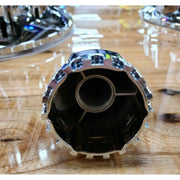 chrome hub cover axle 33mm locking nuts w/cooling vents #40180 UNIVERSAL Rosy Brown