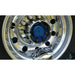Dark Slate Gray Pointed Chrome Rear Wheel Axle Hub Cover Kit trailer 33mm screw-on Nut #40241 UNIVERSAL