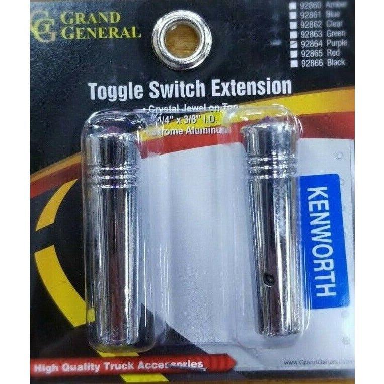 92864 Toggle switch extension 2 1/4" purple jewel chrome aluminium all Kenworth 92864 dash Dark Slate Gray