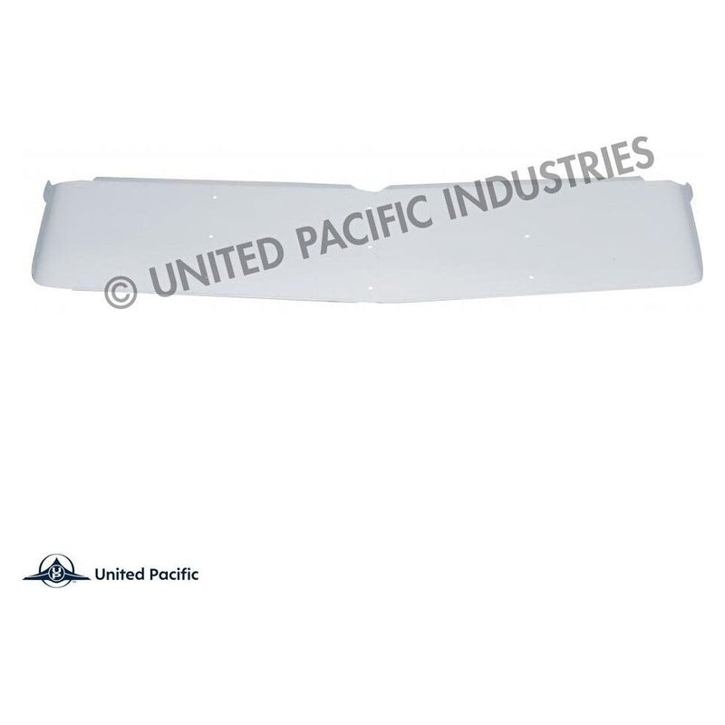 Kenworth 12" Stainless Steel Drop Visor Curved Windshield '96-2020 sun visor #28002 visor Light Gray