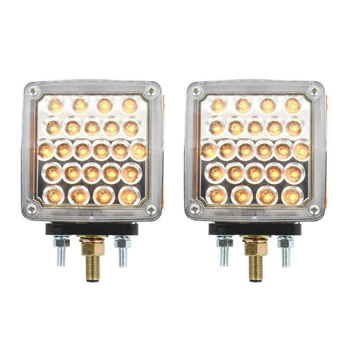 Light Gray pair grand general led clear lens amber/red double turn signal light universal 77627 & 77628 UNIVERSAL