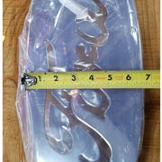 chrome ford emblem huge stud mount 17" by 7" universal decoration EMBLEM Light Slate Gray