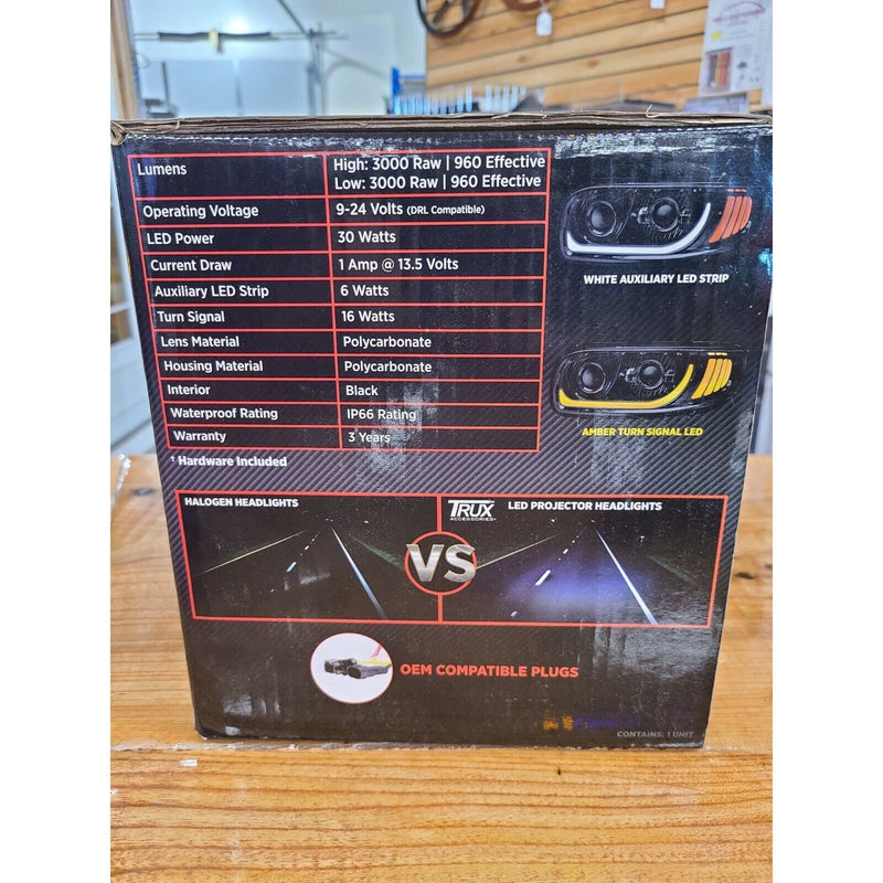 Peterbilt 389 Trux headlights (Choose style and Color) dot approved (ALL LED) PETERBILT Heated / Chrome / Driver's Side,Heated / Chrome / Passenger's Side,Heated / Black / Driver's Side,Heated / Black / Passenger's Side,Standard / Chrome / Driver's Side,Standard / Chrome / Passenger's Side,Standard / Black / Driver's Side,Standard / Black / Passenger's Side Dark Slate Gray