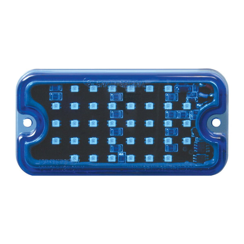 Grand General Ultra Thin Rectangular Surface Mount Strobe Light 40 blue LEDs new 81748 UNIVERSAL Dark Slate Gray