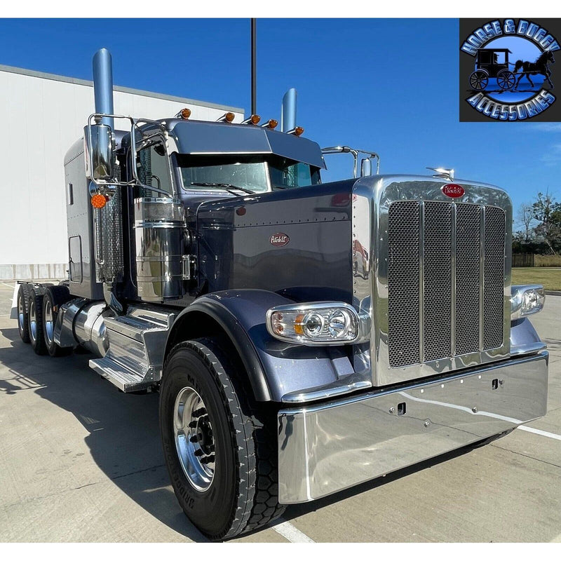 Rollin-low Peterbilt 13"x10" reverse bowtie #1014 PETERBILT VISOR Dark Slate Gray