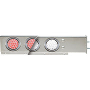 TU-9210L3 Stainless steel mudflap hanger red/white reverse lights 4" (2 1/2" bolt spacing) tu-9210l3 MUD FLAP HANGERS Gray