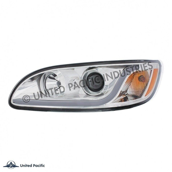 Gray Peterbilt 386/387/382/384 Projection Headlights chrome w/LED Glow light HEADLIGHT Driver's Side,Passenger's Side