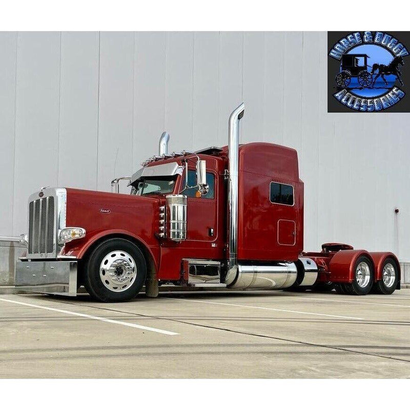 Rollin low Peterbilt 12" x 8" reverse bowtie visor 14 gauge 304 s.s. 379 389  #1013 PETERBILT VISOR Gray