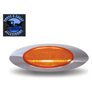 #TLED-G4A Trux panelite replacement light amber w/amber lens Peterbilt side marker m1 Dark Gray
