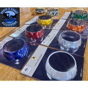 Custom steering horn bezel painted aluminum, chrome, center horn button (Choose color) steering wheel red,white,blue,green,orange,silver,yellow,chrome,horn button Dark Slate Gray