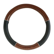 54007 universal 18" inch steering wheel cover truck leather chrome trim wood 54007 UNIVERSAL Dark Slate Gray