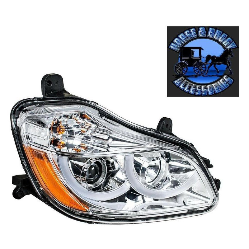 Chrome Projection Headlight LED halo Light  2013-2021 Kenworth T680 LIGHTING PASSENGER SIDE Light Gray