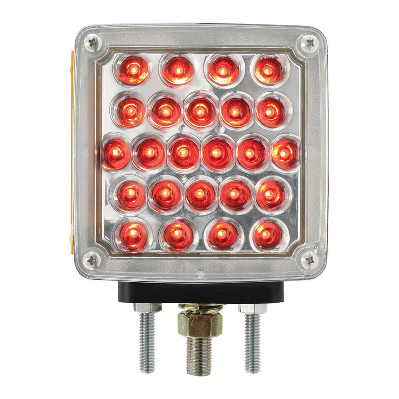 77623 Square Double Face Pearl LED Pedestal Light Red/Amber (Driver) UNIVERSAL Gray