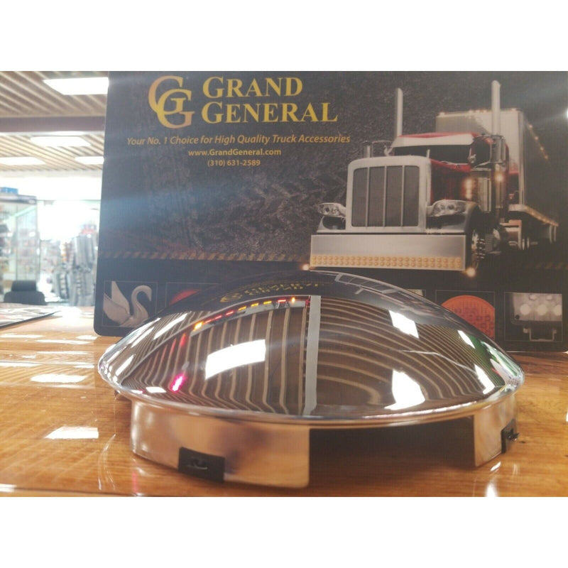 10770 universal 1" lip hub oil cap front chromed steel 10770 hub cover Dim Gray