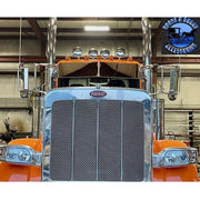 Rollin low Peterbilt 14" straight flat bottom visor 14 gauge 304 s.s. 379 389 #1005 PETERBILT VISOR Dark Slate Gray