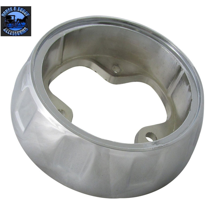 Custom steering horn bezel painted aluminum, chrome, center horn button (Choose color) steering wheel chrome Light Slate Gray