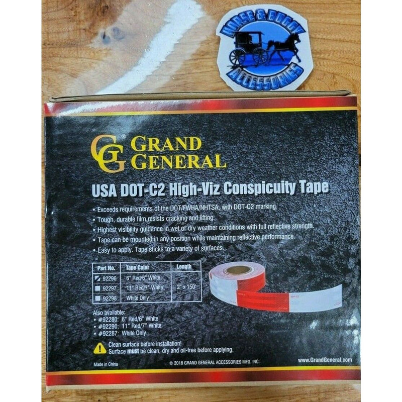 PREMIUM HI VIZ DOT-C2 CONSPICUITY TAPE IN RED & WHITE 150′ ROLL #92296 UNIVERSAL Dark Slate Gray