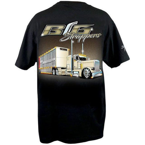 miller time big strappers peterbilt bullhauler mens t-shirt truck semi apparel shirt small Light Gray
