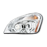 89400 - 89401 PAIR FREIGHTLINER CASCADIA CHROME PROJECTOR HEADLIGHT W/WHITE LED RUNNING LIGHT HEADLIGHT Light Gray