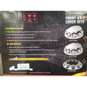 chrome hub cover axle 33mm locking nuts w/cooling vents #40180 UNIVERSAL Dark Slate Gray